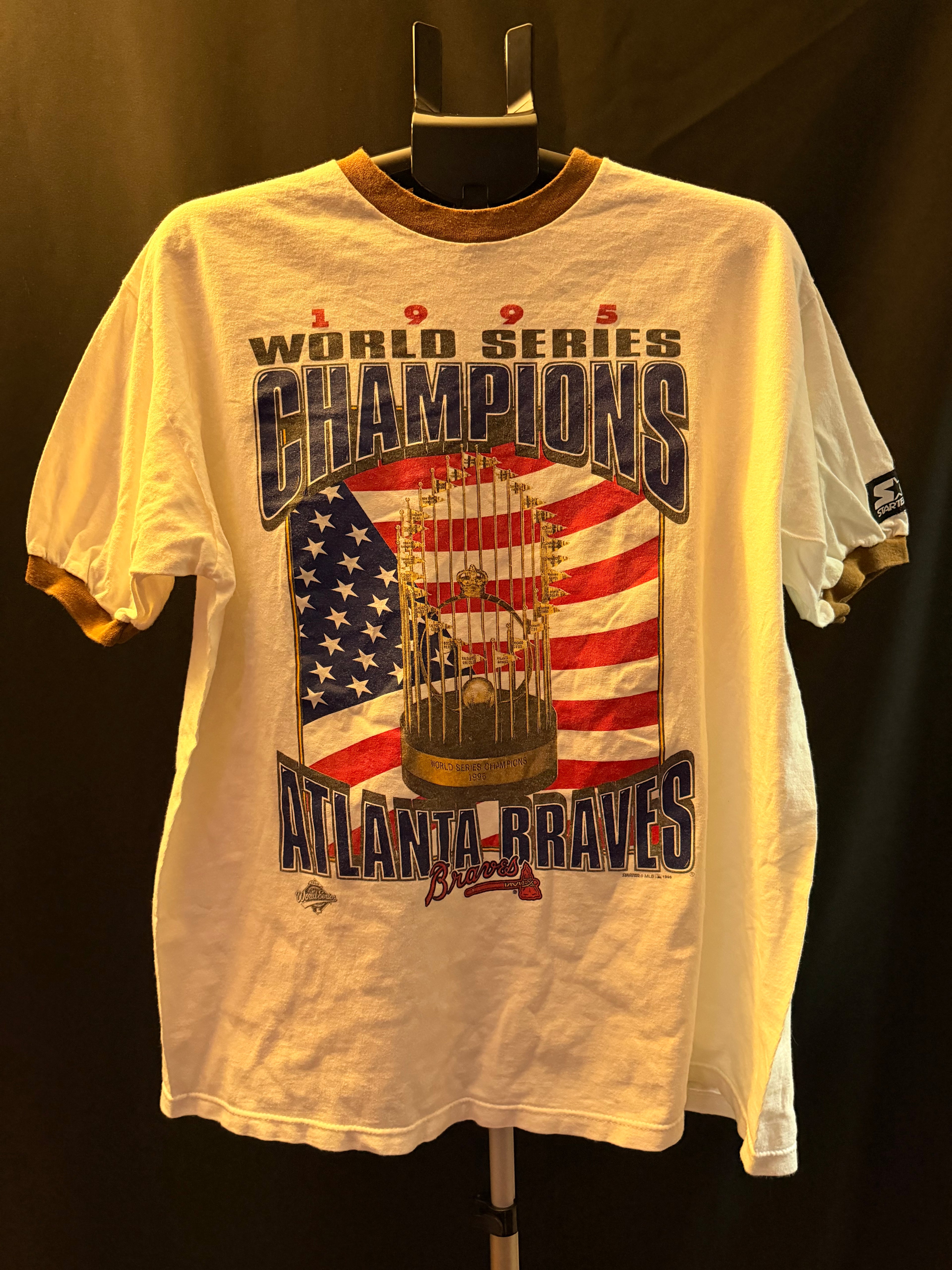 Starter Vintage 1995 Atlanta Braves World Series Champions Shirt (L)