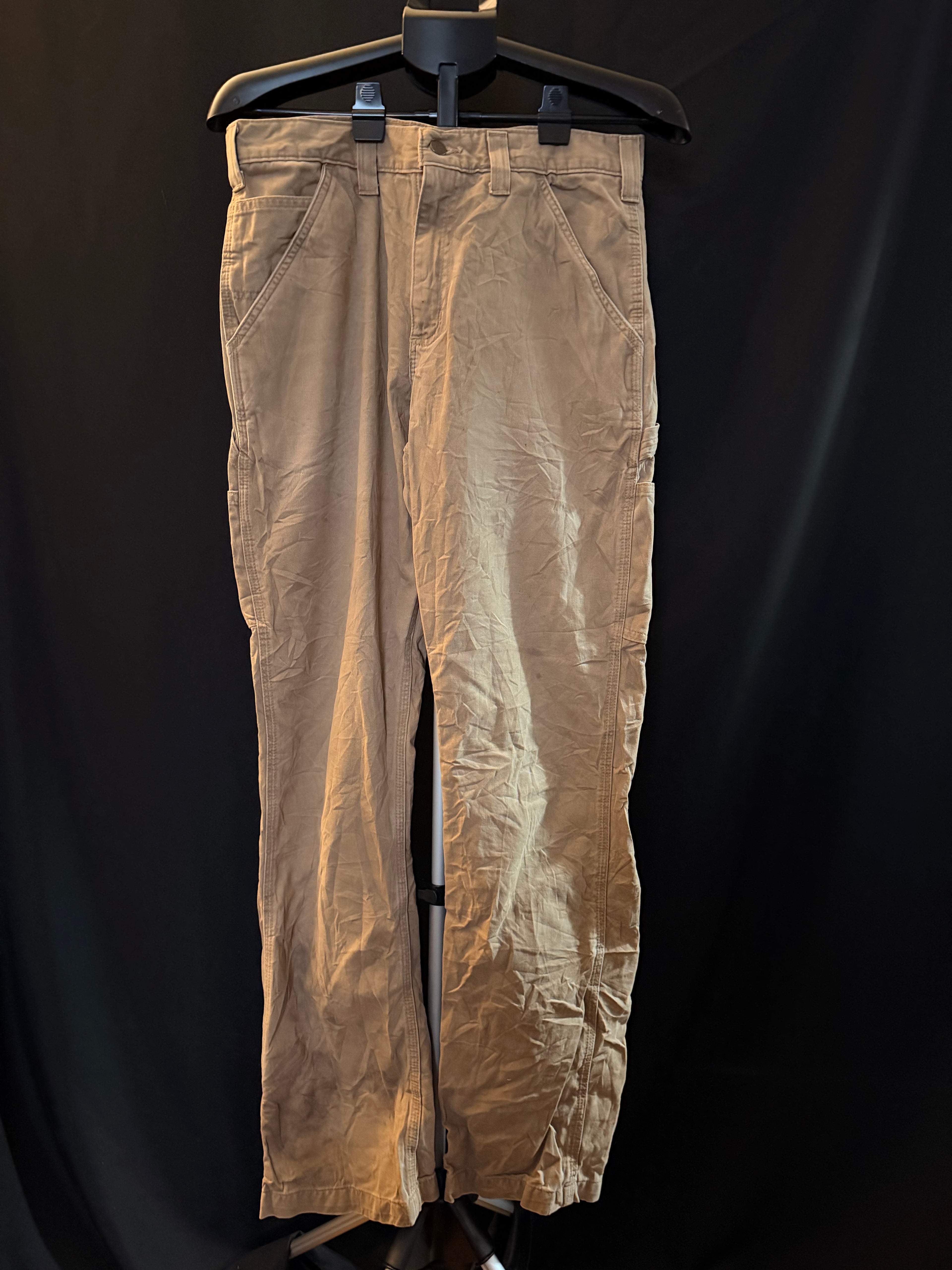 Carhartt Khaki "Duck Canvas" Utility Jeans (32x34)