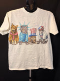 Vintage Patriotic Cat Shirt (M)
