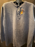 Vintage Disney Winnie The Pooh Embroidered Long Sleeve Henley (XL)