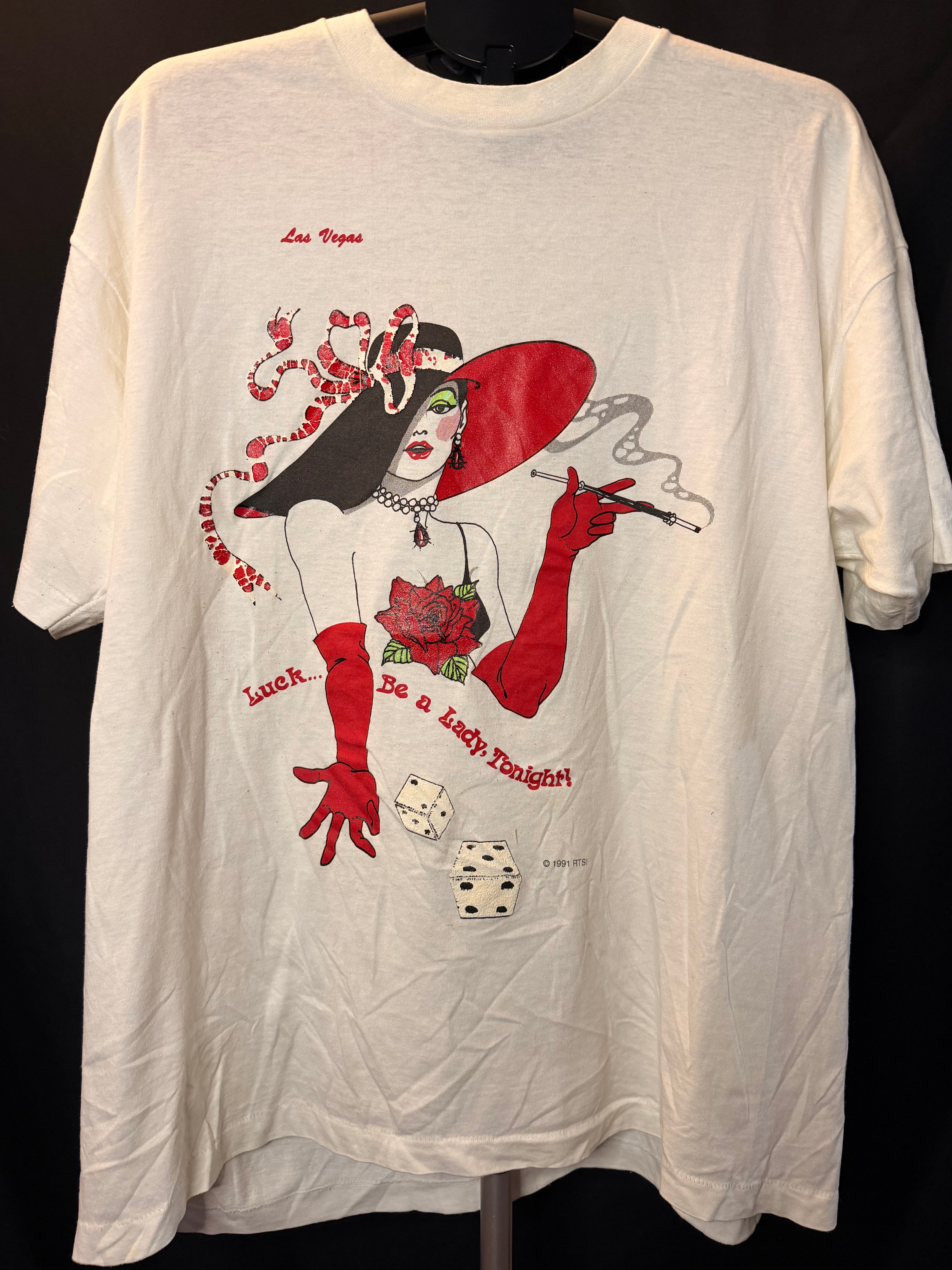 Vintage 1991 Las Vegas Pin Up Shirt (2X)