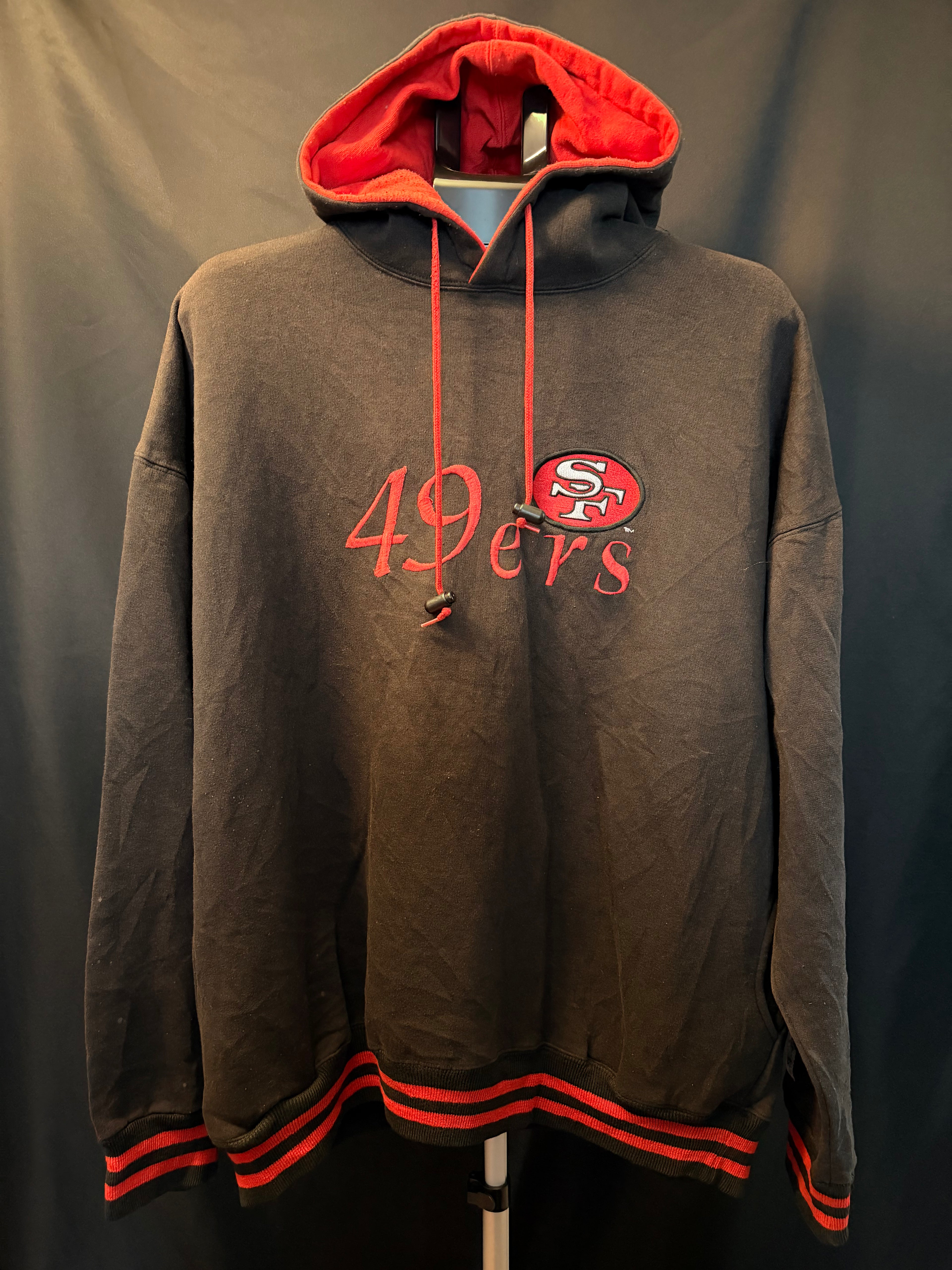 Vintage Embroidered San Francisco 49ers Pullover Hoodie (XL)